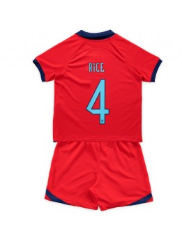 Otroški Nogometna dresi replika Anglija Declan Rice #4 Gostujoči SP 2022 Kratek rokav (+ hlače)